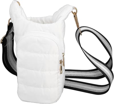 Bidondraagtas - Fleshouder - Wandelen en sport - Verstelbare schouderriem - 32-40 Oz - Zwart