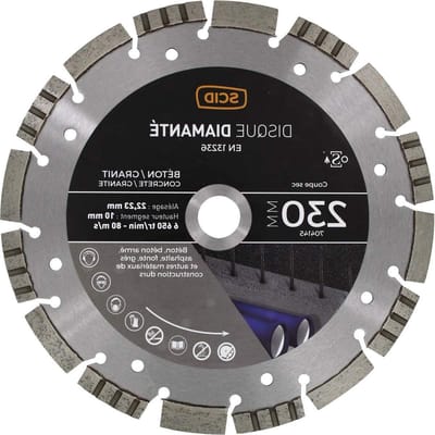 Diamantschijf Beton - Graniet Schijf - Materiaal Zagen - Geperforeerd Ontwerp - Ø 230 mm - Zilver