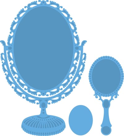 LR0321 - Marianne Design Creatable Mal Vintage Mirror - snijmal kapspiegel - ovaal - spiegel groot + klein