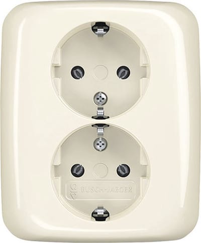 BUSCH-JAEGER SI Inbouw wandcontactdoos (wcd) 2-voudig RA crème