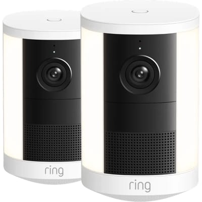 Ring Spotlight Camera 2e Generatie Batterij Wit Duo Pack