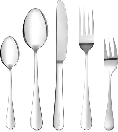 House of Husk Bestekset 30 Delig - Zilver - RVS - 6 Persoons Set - Vaatwasserbestendig - Hoogglans