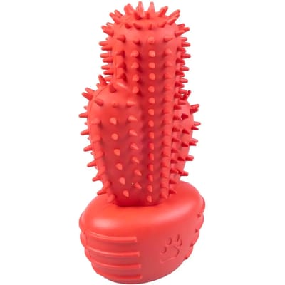 duvoplus playtime kauwspeeltje Griplay cactus voor honden 18x9.5x6cm rood