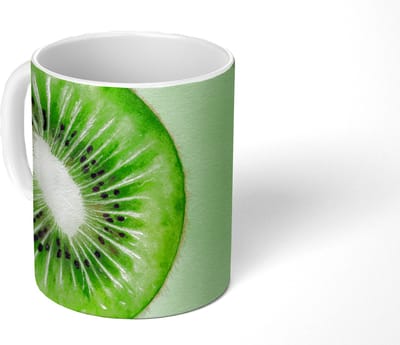Mok - Koffiemok - Kiwi - Groen - Fris - Mokken - 350 ML - Beker - Koffiemokken - Theemok