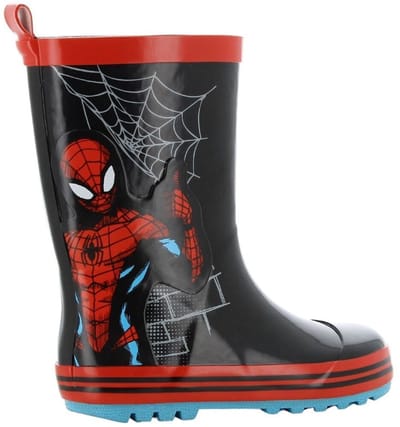 Spiderman - Regenlaarzen kinderen van 2 tot 8 jaar - Rubberen kinderlaarzen - Regenlaarsjes voor jongens - Maat 27 - Zwart
