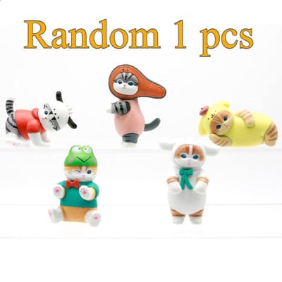 Chat Mignon à Capuche 3 Petits Pandas Mimi Cos Melodys Chat Œuf Tordu Jouet Alimentaire Ornement Pendentif Jouet Capsule Sans Coquilles d'Œufs beige