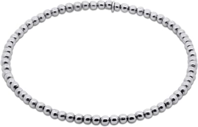 CO88 Collection - 8CB-91336 - stalen kralenarmband vrouwen - 3 mm - zilverkleurig
