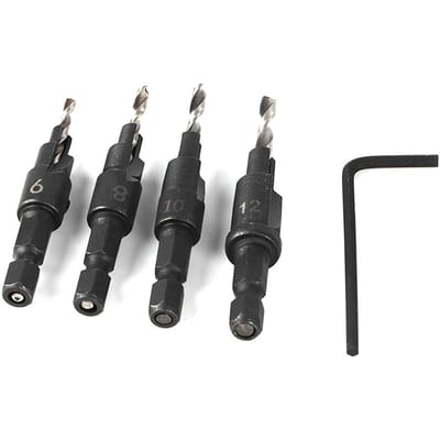 1/4 inch zeskantige schacht HSS-boren snelwissel #6 #8 #10 #12 verzinkboor houtbewerkingsgereedschap