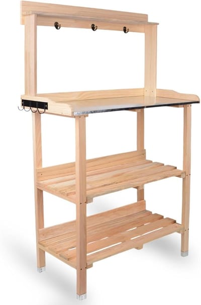 Oppottafel - Tuinwerktafel - Tuinwerkbank - Licht Bruin
