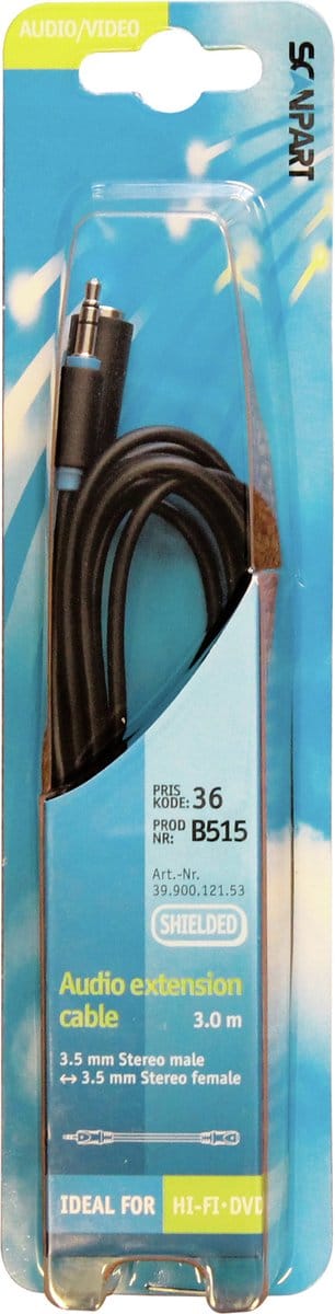 Bandridge BAL3603 Stereo Audio Verlengkabel 3.5 mm Male - 3.5 mm Female - 3 meter