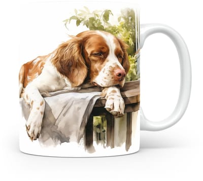 Mok Bretonse spaniël Beker voor koffie of tas voor thee, cadeau voor dierenliefhebbers, moeder, vader, collega, vriend, vriendin, kantoor, opa, oma, hond, kerst, sinterklaas, verjaardag