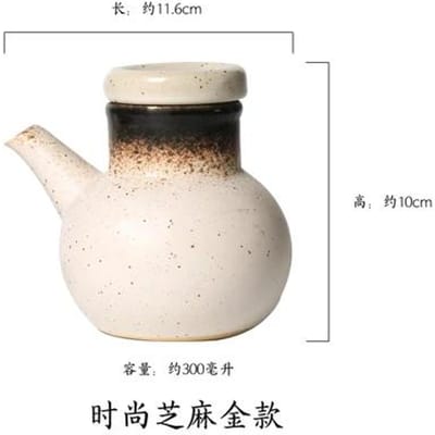 Japanse kookkeramiek oliefles Oliekruik Keukenoliepot met deksel kleine sojasaus smaak oliefles azijnfles huishoudelijk