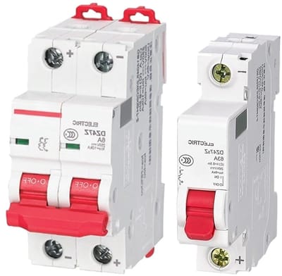 Miniatuur stroomonderbreker - Automatische zekering - Elektrische beveiliging - 6 kA schakelvermogen - 16A - Grijs