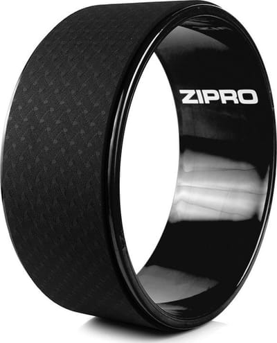 Zipro® Yogawiel ⌀32 x 13 cm - Anti slip - Yoga wheel - ABS - Flexibiliteit Training - Fitness - Pilates - Voor Beginners en Professionele sporters - Duurzaam en Comfortabel - Zwart