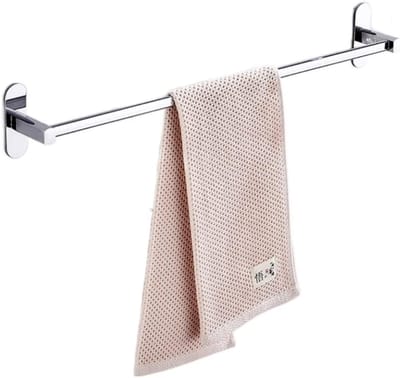 Handdoekrek RVS - Handdoekhouder Wandmontage - Badkamer Keuken - Eenvoudige Montage - 60cm Lengte - Gepolijst