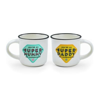Legami espresso for two koffie kopjes - super mommy & super daddy
