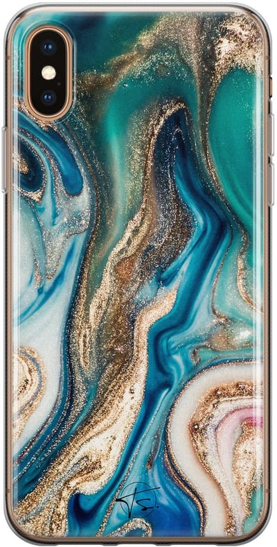 Hoesje geschikt voor iPhone Xs - Magic marble - Soft Case - TPU - Marmer - Multi - Mooie Telefoonhoesjes