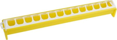 Voerbak Kuikens - Plastic Voerbak - Dieren Voeren - Duurzaam Plastic - 50 cm - Geel