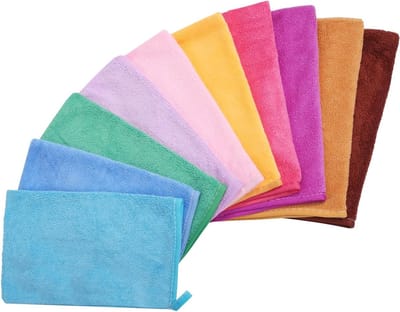 10 Stuks Kleurige Microfiber Was Mitts, Zachte Flanellen Handschoenen voor Make-up Verwijdering, 15x21cm Ideaal voor Lichaam, Gezicht en Badgebruik