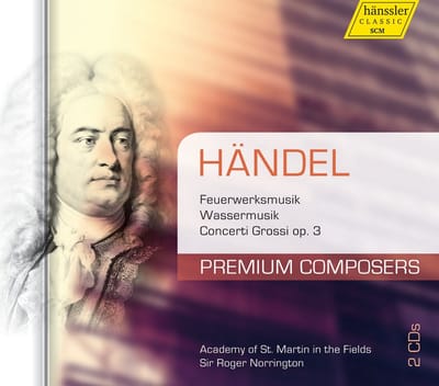 Academy Of St. Martin In The Fields, Sir Neville Marriner, Iona Brown - Händel: Water Music | Music For The Royal Fireworks | Concerti Grossi Op.3 (2 CD)