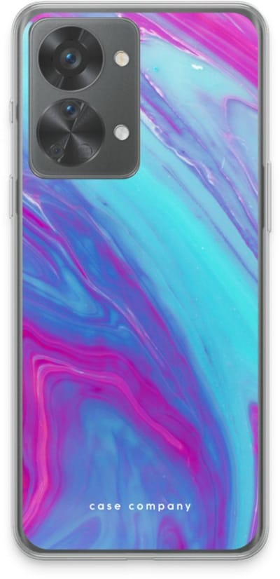 Case Company® - Hoesje geschikt voor OnePlus Nord 2T hoesje - Zweverige regenboog - Soft Cover Telefoonhoesje - Bescherming aan alle Kanten en Schermrand