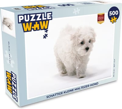 Puzzel Schattige kleine Maltezer hond - Legpuzzel - Puzzel 500 stukjes