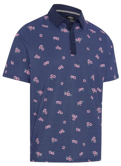Callaway Azalea Gingham Print Golfpolo Peacoat