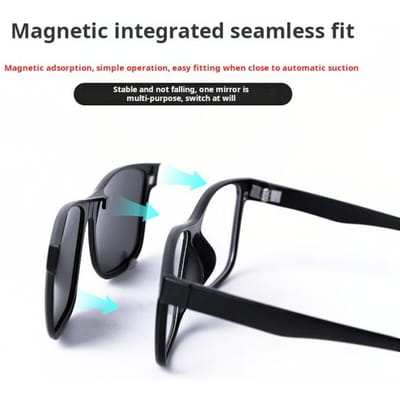 Protection UV Polarisé Protection UV Léger Confortable Durable Verres Haute Qualité Lunettes de Soleil Réflecteur- black
