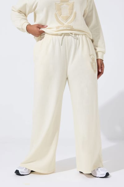 Limited Collection Cream 'New York' Joggingbroek Met Wijde Pijpen Size 42