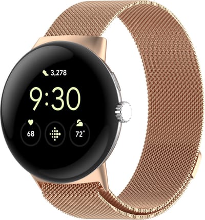 Strap-it Milanees bandje geschikt voor Google Pixel Watch 5 (41 mm) / 4 (41 mm) / 3 (41 mm) / 2 / 1 - Rosé goud