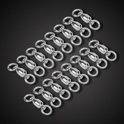 Draaibare Vis Tackle Ringen Solide Draaiende Haken Kunstaas Lagering (4#20 stuks) 4#20(pcs) gray