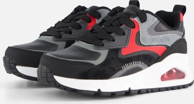 Skechers Uno Gen1 - Color Surge Jongens Sneakers - Zwart/Rood