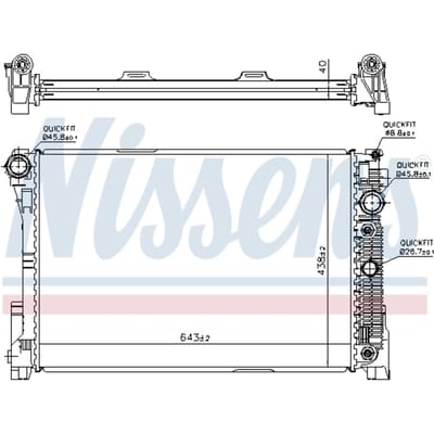 Radiator, motorkoeling NISSENS 67162