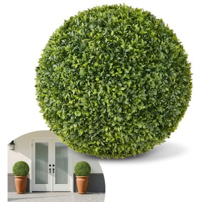VEVOR Buxusbol, 584 mm, Vormboombol, Kunstplant, Decoratieve plant, Buxusbol, Eenvoudige montage voor veranda, terras, tuin, balkon, achtertuin en binnen, huis, bruiloft