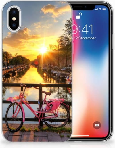 Apple iPhone X | Xs Siliconen Back Cover Amsterdamse Grachten
