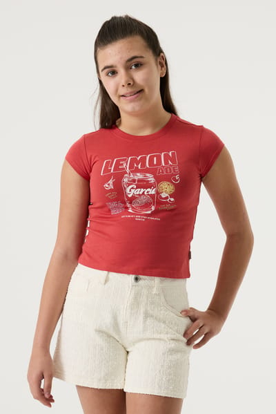 Meisjes-T-shirt met ronde hals Garcia Regular Fit