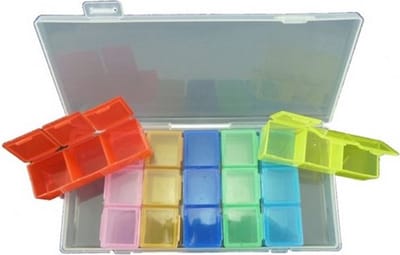 Knaak Pillendoos - 7 Dagen - 3 Vakjes per Dag - BPA-vrij Kunststof - Compact en Overzichtelijk