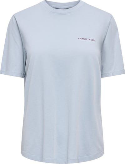 Only T-shirt Onllucy Monja S/s Top Jrs Noos 15367829 Dusty Blue/sweet Blac Dames Maat - M