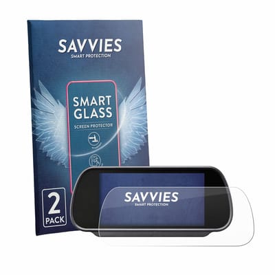 2 Stuks Savvies Screenprotector - geschikt voor Falcon Mirror Monitor FN-MWCS-M7-R - beschermfolie glas transparant