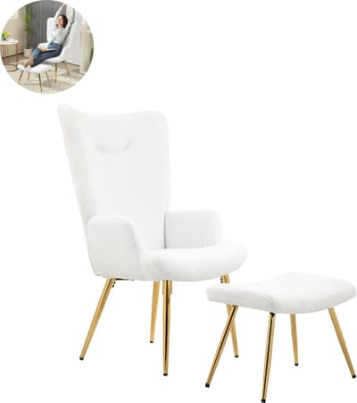 Fauteuil - Relaxzetel - Relaxstoel - Relaxfauteuil - Stoel - Voor één Persoon - Wit