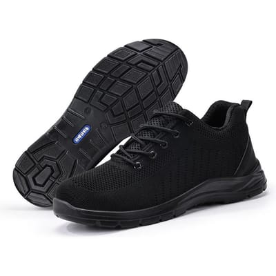 Veiligheidsschoenen Anti-verpletterend Anti-perforatie Slijtvast Lage temperatuur ademend Zacht Buiten Dock Werk Beschermschoenen 37 black