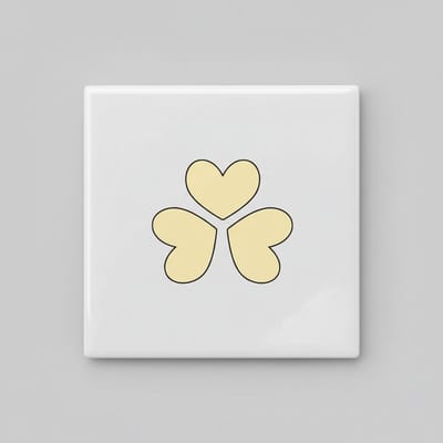 Hartklaver Decoratieve Tegel – Schattig Minimalistisch Liefdesontwerp – Keramische Tegel 15×15 cm