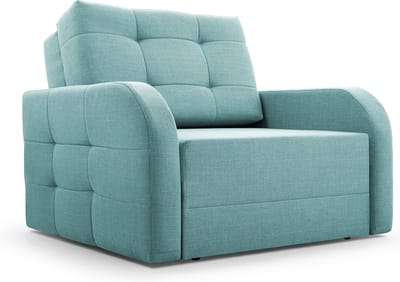 Fauteuil Met slaapfunctie Slaapbank Ban Porto 80 Fauteuil Slaapbank - Armstoel - Kinderbed - Compact en Comfortabel 101 cm - 1 zits - Mintgroen (BRAGI 82)