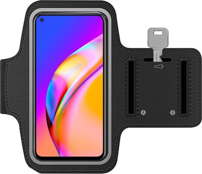 Arara Armband Geschikt voor Oppo a94 sportarmband - hardloopband - Sportband hoesje - zwart