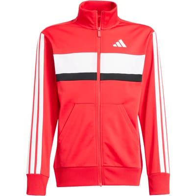 adidas Sportswear Seasonal Essentials Tiberio 3-Stripes Tricot Trainingspak Kids - Kinderen - Rood