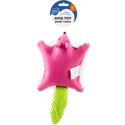 Duvoplus - Speelgoed Voor Dieren - Hond - Pluche & Latex Vliegende Eekhoorn 31x17x5cm Paars/groen - 1st