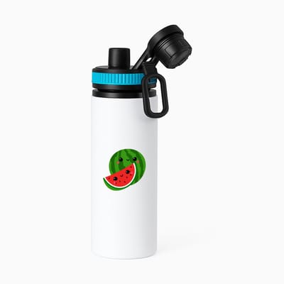 Hacebo® - Watermeloen waterfles met draaidop blauw - Fruitschaal - Fruit liefhebbers - Zomerfruit - gezond eten - vrucht - water fles - 850ML
