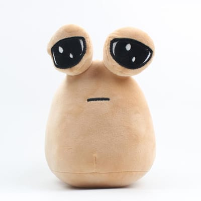 Mijn huisdier Buitenaards Wezen Pou Pluche Speelgoed Kawaii Buitenaards Huisdier Pop Schattige Pou Knuffels Zacht Kussen Pluche Dier Speelgoed Voor Kinderen Meisjes 13cm beige