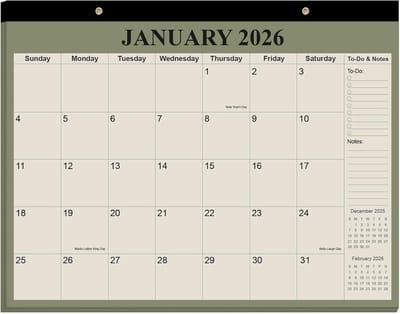Bureaukalender 2025-2026 18 Maanden Groot Formaat voor Kantoor en Thuis