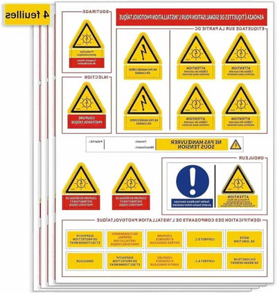 Etiketten Set - Norm Labels - Installatie Zonnepanelen - Conform Normen - 88 Stuks - Meerdere Kleuren